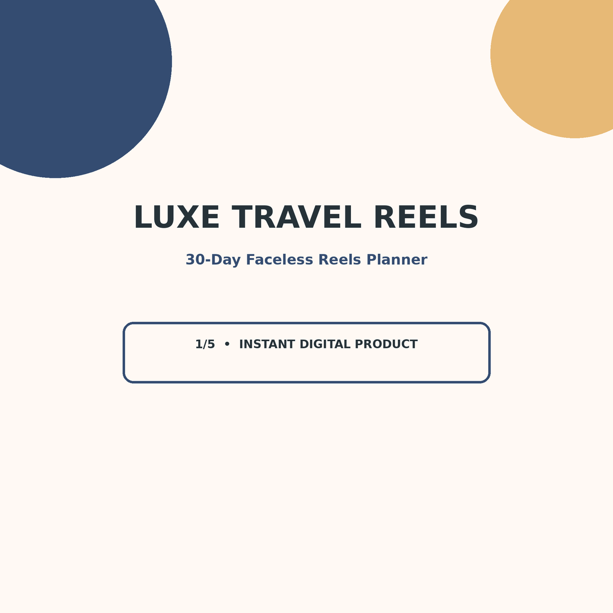 30 Day Faceless Reels Planner for Travel Creators & Agencies