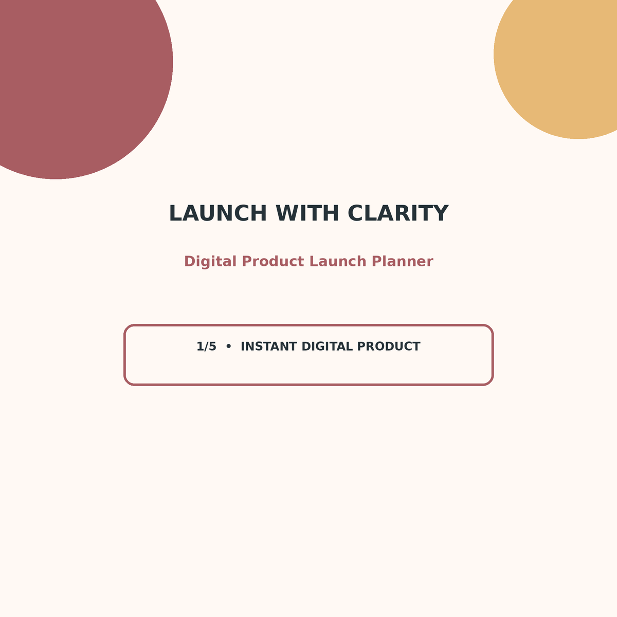 Digital Product Launch Planner 30-Day Printable Kit