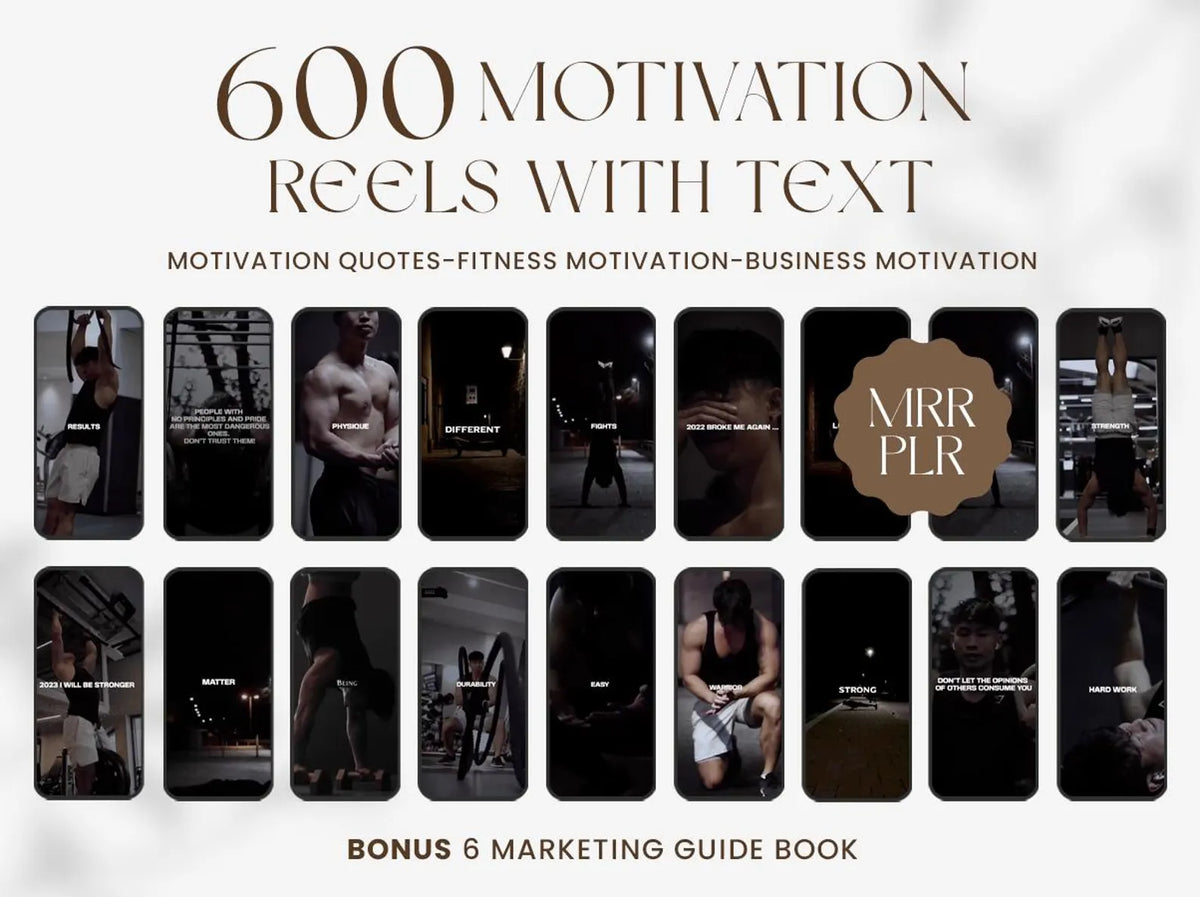 600+ Motivation Reels: MRR/PLR Canva Templates