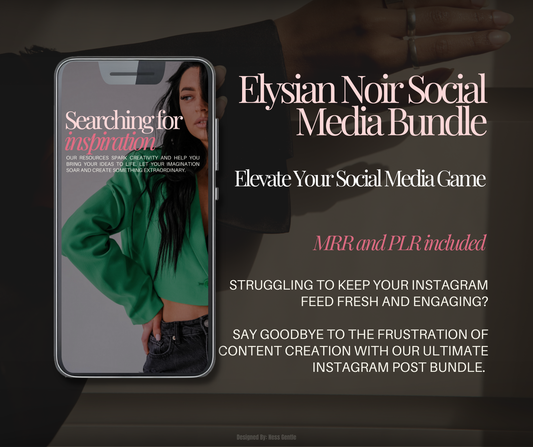 Instagram Post Templates for Business Elysian Noir Bundle