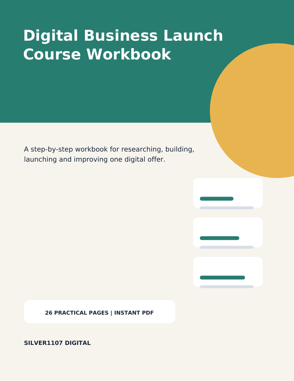 Digital Business Launch Course Workbook - 1 preview