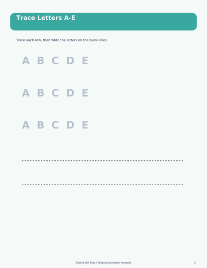 Little Learners Activity Book 30 Printable Worksheets