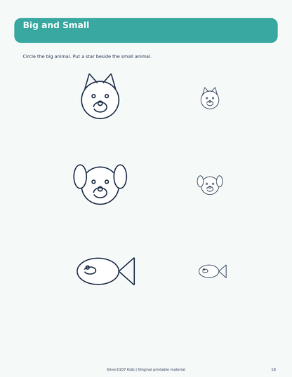 Little Learners Activity Book 30 Printable Worksheets