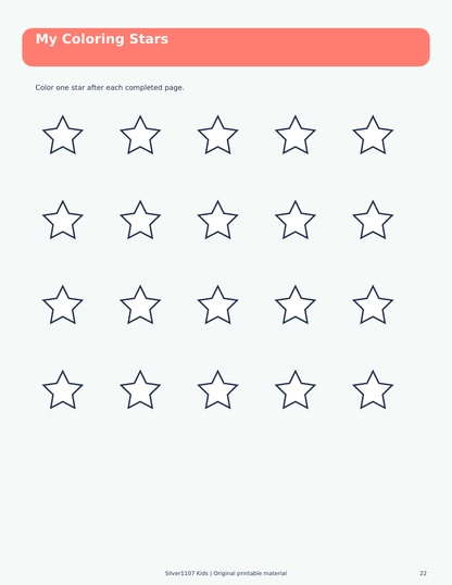 Happy Little Coloring Activity Book  24 Printable Pages